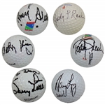 Six (6) Signed LPGA Hall of Famers & Major Winners on Logo Golf Balls JSA ALOA