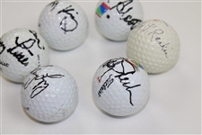 Six (6) Signed LPGA Hall of Famers & Major Winners on Logo Golf Balls JSA ALOA