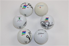 Six (6) Signed LPGA Hall of Famers & Major Winners on Logo Golf Balls JSA ALOA