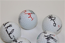 Five (5) Signed US am. Champ Golf Balls w/Labron Harris Jr. on Pinehurst JSA ALOA