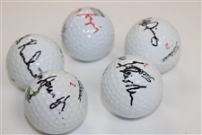 Five (5) Signed US am. Champ Golf Balls w/Labron Harris Jr. on Pinehurst JSA ALOA