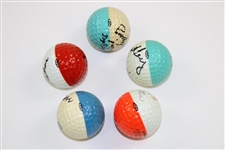 Five (5) PING Two-Tone Professional Use Golf Balls