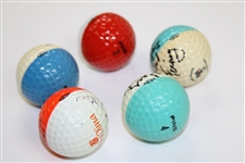 Five (5) PING Two-Tone Professional Use Golf Balls