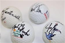 Ten (10) PGA Championship Winners Signed Logo Golf Balls JSDA ALOA