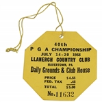 1958 PGA Championship at Llanerch Country Club SERIES Badge #11632