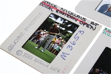 Jack Nicklaus Post Swing & with Angelo Photo Slides (Rankin) & Rodney Dangerfield Slide (Regan)