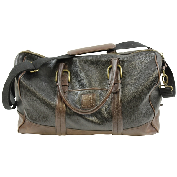 Excellent Condition 2000 Masters Black & Brown Large Leather Bag with Strap