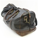 Excellent Condition 2000 Masters Black & Brown Large Leather Bag with Strap