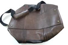 Excellent Condition 2000 Masters Black & Brown Large Leather Bag with Strap