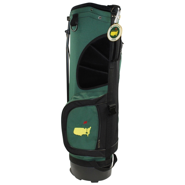2000 Masters Tournament Green & Black Full Size Golf Stand Bag with 2000 Bag Tag