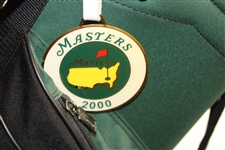 2000 Masters Tournament Green & Black Full Size Golf Stand Bag with 2000 Bag Tag