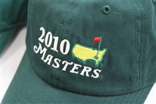 2006 Masters (Small Logo) & 2010 Masters (Large Logo) Green Caddy Hats
