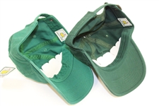 2006 Masters (Small Logo) & 2010 Masters (Large Logo) Green Caddy Hats