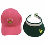 2020 Masters Ladies Pink Hat with 2003 Masters Ladies Green Clip Visor