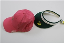 2020 Masters Ladies Pink Hat with 2003 Masters Ladies Green Clip Visor