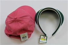 2020 Masters Ladies Pink Hat with 2003 Masters Ladies Green Clip Visor
