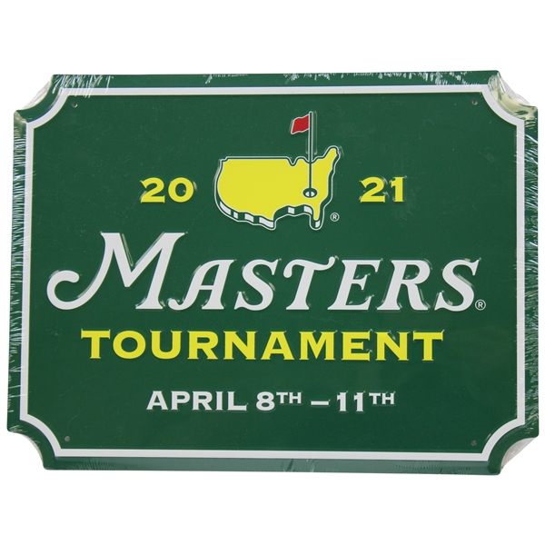2021 Masters Tournament April 8th-11th Plastic Logo Sign - New Unopened