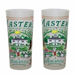 Pair of Masters Cat Studio Frosted Drinking Glasses New in Original Box