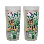 Pair of Masters Cat Studio Frosted Drinking Glasses New in Original Box