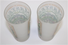 Pair of Masters Cat Studio Frosted Drinking Glasses New in Original Box