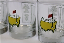 Set of Four (4) Undated Masters Logo/Scorecard Drinking Glasses