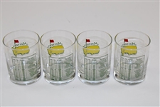 Set of Four (4) Undated Masters Logo/Scorecard Drinking Glasses