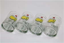 Set of Four (4) Undated Masters Logo/Scorecard Drinking Glasses
