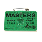 Bob Goalby Signed 1968 Masters SERIES Badge #23441 JSA ALOA
