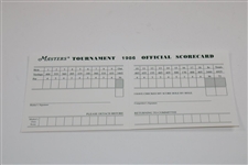 1986 Masters Tournament Official Scorecard - Jack Nicklaus' 6th Masters Win