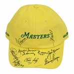 Nicklaus, Player, & Seven (7) Other Masters Champs Signed Masters Gallery Hat JSA ALOA