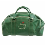 Vintage Masters Tournament Large Green Leather Duffel Bag - “Howe S”