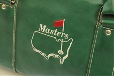Vintage Masters Tournament Large Green Leather Duffel Bag - “Howe S”
