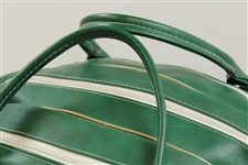 Vintage Masters Tournament Large Green Leather Duffel Bag - “Howe S”