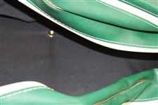Vintage Masters Tournament Large Green Leather Duffel Bag - “Howe S”