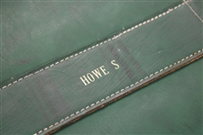 Vintage Masters Tournament Large Green Leather Duffel Bag - “Howe S”