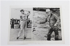 Two President Eisenhower Wire Photos with One Mamie with Arnie at Augusta Wire Photo