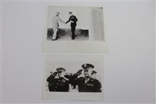Twenty (20) President Eisenhower 1950's Military & Presidential Wire Photos with Some Golf
