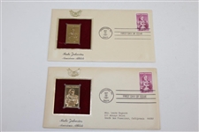 Two Babe Zaharias 1981 'American Athlete' 22kt FDC - One Matting Has Slight Rip