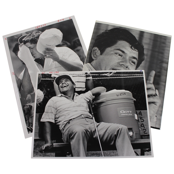 Three Lee Trevino Original Photos - 8/7/1972, 8/8/1985, & 9/1985