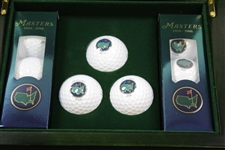 2016 Masters Tournament Ltd Ed Commemorative Set of Golf Balls in Emerald Wood Box