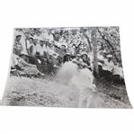 Arnold Palmer 4/3/63 Masters Great Sand Shot Associated Press Wire Photo