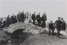 Circa 1920's Wire Photograph of Gallery Over Swilcan Bridge at St. Andrews