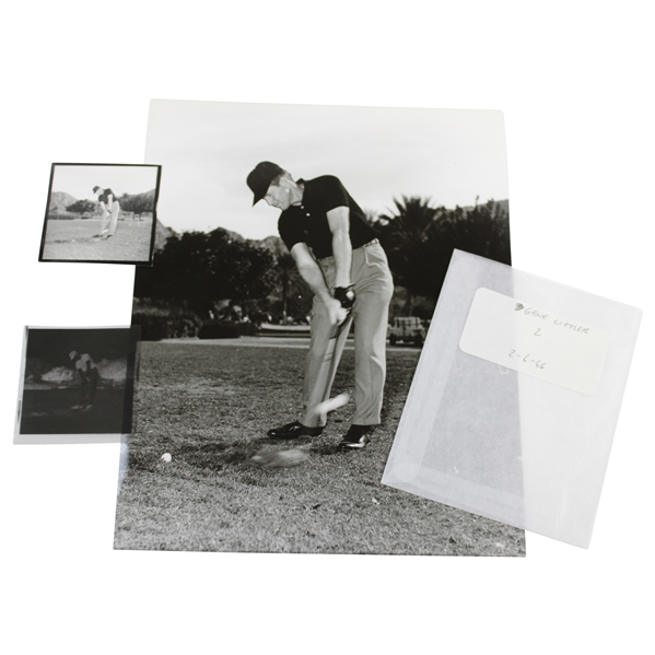 Gene Littler 2/6/1966 Downswing Alex J. Morrison Photo with Original Negative & Small Photo