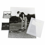 Gene Littler 2/6/1966 Downswing Alex J. Morrison Photo with Original Negative & Small Photo