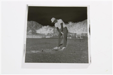 Gene Littler 2/6/1966 Downswing Alex J. Morrison Photo with Original Negative & Small Photo