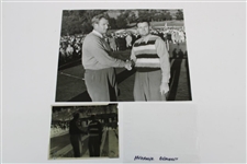Jimmy Demaret & Clayton Heafner Shake Hands Alex J. Morrison Photo with Original Negative