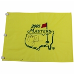 Tiger Woods & Jack Nicklaus Signed 2005 Masters Embroidered Flag JSA #B47344