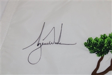 Tiger Woods Signed 2008 US Open at Torrey Pines Embroidered Flag JSA ALOA