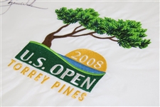 Tiger Woods Signed 2008 US Open at Torrey Pines Embroidered Flag JSA ALOA