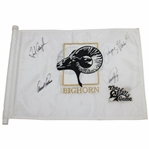 Arnold Palmer, Payne Stewart, Couples & Azinger Signed Skins Game at Bighorn Course Flag JSA ALOA